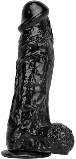 Grote Dildo Evan 30 x 7 cm - Zwarte Grote Dildo - Extreme Zwarte Dildo — thumbnail 2