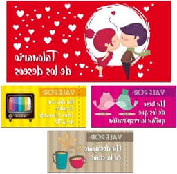 Romantisch Cadeau - Liefdesbonnen - Relatie Versterken - Interactief Spel - 15 cm - Rood — thumbnail 1