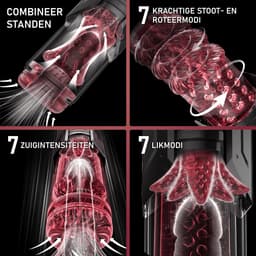 Aphrodite Masturbator Voor Man - 343 Verschillende Modi - Pocket Pussy - Sex Toys Voor Mannen - Tong — thumbnail 2