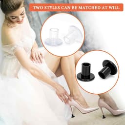 8 Pairs Heel Protectors voor High Heels - Bescherming voor Hakken - 4 Verschillende Maten - Geschikt voor Gras, Gravel, Buitenactiviteiten, Gemakkelijk Lopen — thumbnail 2