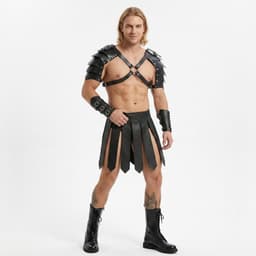 3-delige Gladiator Set Mannen - Kinky Festival Outfit - Verstelbaar PU Leer Harnas - Wasteland, Darklands & Cosplay Kostuum — thumbnail 5