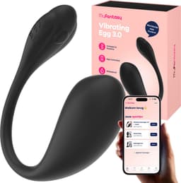 MyFantasy Vibrerend Ei met App 3.0 - Abonnementsvrije Nederlandse App - Vibrators voor Vrouwen - Clitoris Stimulator - Seksspeeltjes voor Koppel - Remote Vibrator Tril Ei - Kamasutra Eitjes - Sex Toys voor Koppels - Zwart — thumbnail 1