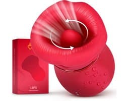 Sensual Desire® LIPS – Likkende Tong Vibrator – Vibrators & Sex Toys voor Vrouwen – 14 Standen met Zuigfunctie – Clitoris Stimulator Realistisch – Stil & Waterdicht
