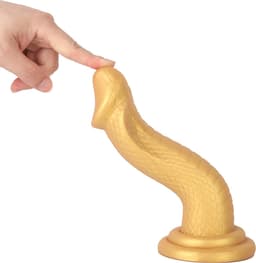 Banoch | Dildo siliconen "Cobra King" goud | 24 cm | ∅ 5.8 cm | fantasy monster | Zuignap — thumbnail 4