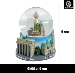 Berlijn Sneeuwbol - Stad Souvenir - Woonkamer Decoratie - Gedetailleerd Design - 9 x 6.5 x 9 cm - Multicolor — thumbnail 5