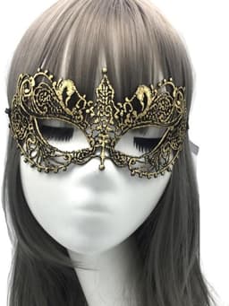 Lace masquerade mask voor mannen en vrouwen, sexy half gezicht masker voor Halloween, carnaval, feest en bal evenementen — thumbnail 2