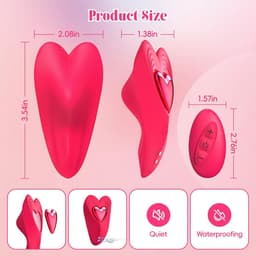 Oneay Clitoris vibrator Vibrerende Slip voor Vrouwen – Mini Kogelvibrator met Afstandsbediening & App – 10 Vibratiestanden – Draagbare Vibrator voor Stellen – Seksspeeltje - Rood — thumbnail 7