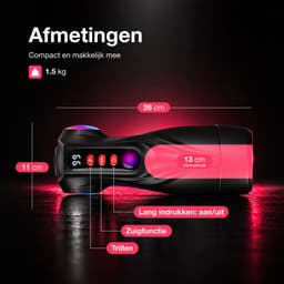 Jespro automatische Blowjob Simulator - Met 3 opzetstukken - 18 standen - Masturbator voor man - Voor mannen elektrisch - Sex toys - Penis vibrator - Vagina - Pocket pussy — thumbnail 7