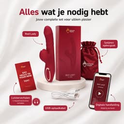 Sensual Desire® Red Lady – 3-in-1 Vibrator – Vibrators voor Vrouwen – 22 standen met Krachtige Stimulatie – Sex Toys voor Vrouwen – G Spot & Clitoris Stimulator – Stil & Waterdicht — thumbnail 4