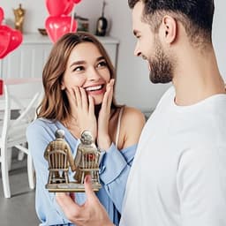 Genérico Veroudering samen: hout, verouderende sculpturen samen, houtkunst | DEE Maderad DEE paar, romantisch van hout, symboliseert blijvende liefde voor vrouw, echtgenoot — thumbnail 5