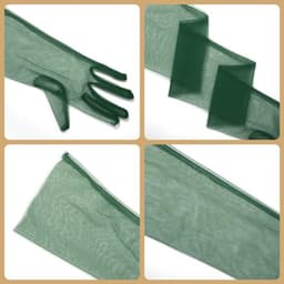 Vrouwen Lange Handschoenen Elleboog Lengte Tule Mesh Halloween Cosplay Opera Bruiloft (Groen) — thumbnail 5