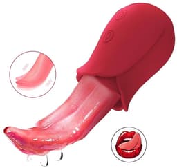 Tong vibrator voor vrouwen - Likende Tong Vibrator - Clitoris Zuiger - Likkende vibrator - Dildo Vibrator - Likkende Tong - Bef Vibrator - Clitoris Stimulator - Sex Toys voor vrouwen - 10 standen - Siliconen - Voor hem - Voor haar — thumbnail 1