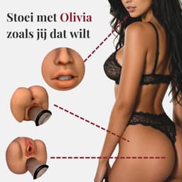 Pillow Pleasure® Olivia - 3-in-1 Pocket Pussy Basisbundel - Realistische Masturbator met Vagina, Mond & Anus - Inclusief Glijmiddel & Accessoires - Sexpop - Zelf aftrekken - Kunstvagina — thumbnail 2