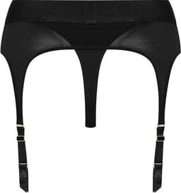 Strap-On-Me - Comfortabel Strap-on Voorbinddildo Harnas Van Microfiber Met Jarretels - Rebel - Zwart M — thumbnail 12
