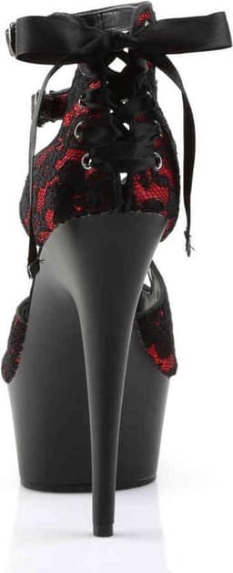 Pleaser - DELIGHT-678LC Hoge hakken - US 13 - 44 Shoes - Rood/Zwart — thumbnail 4