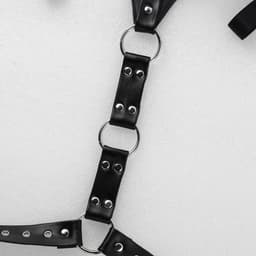 ♛Queen-Toys® Bondage - Mannen Meester harnas - Knevel - BDSM - Schouderharnas mannen - SM pak - Lederlook harnas - Rollenspel kleding — thumbnail 6