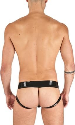 Mister B rubber jockstrap zwart xl — thumbnail 2