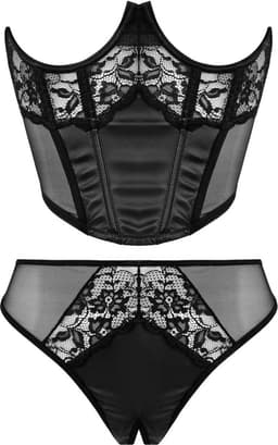 Christine le Duc - Half Korset & String - Lingerie Erotisch - Tiara - M — thumbnail 2