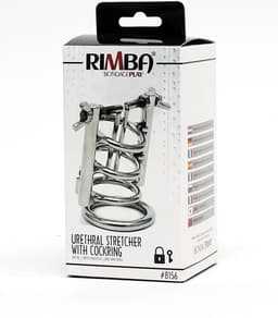 Rimba Bondage Play - Urinebuis Stretcher Met Cockring En Hangslot - RVS — thumbnail 2