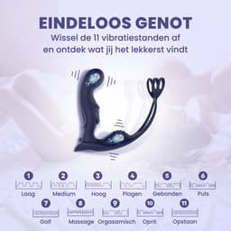 Toys Hub® Prostaat Vibrator PRO met Afstandsbediening - 11 Vibraties – Dubbele Stimulatie - Anaal Dildo - Plug - Stimulator - Massager met Cockring - Prostaat Dildo - Vibrators voor Mannen - Sex Toys Couples & Koppels — thumbnail 6