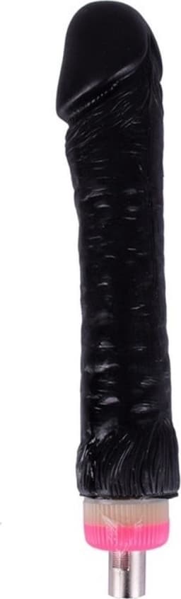Auxfun Blackzilla Grote Dildo 26 cm – Dildo Opzetstuk voor Basic Seksmachine – 3XLR – Zwart — thumbnail 2