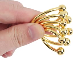 Banoch | Glansring Betty Ø 25 mm | goudkleurige metalen eikelring | cockring | penisring — thumbnail 4