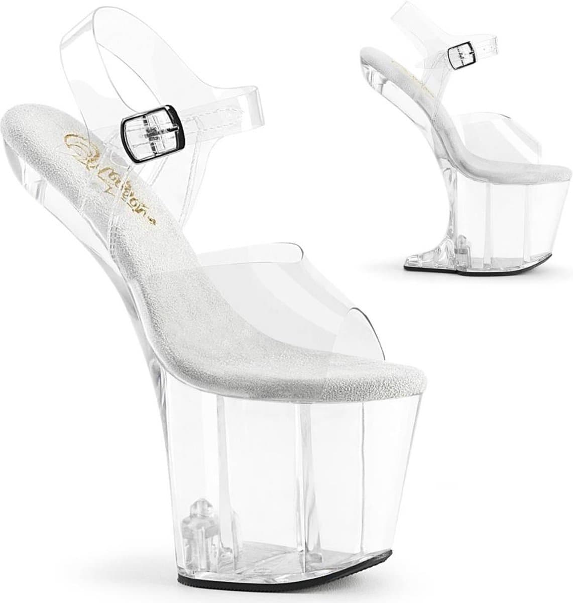 Pleaser - CRAZE808 Sandaal met enkelband, Paaldans schoenen - US 14 - 45 Shoes - Transparant — afbeelding 1