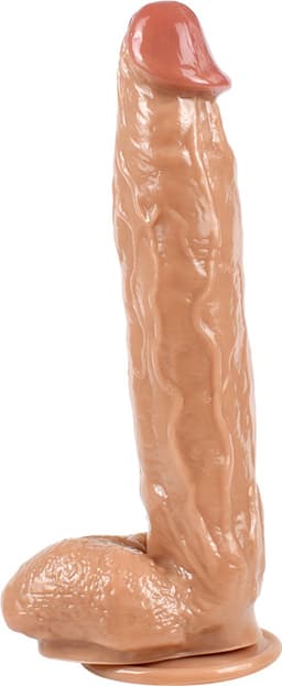 XXL DILDO 28 cm - Dildo met zuignap - Groot formaat - Prettige aderen - PVC - 28 cm - Vaginaal en Anaal — thumbnail 6