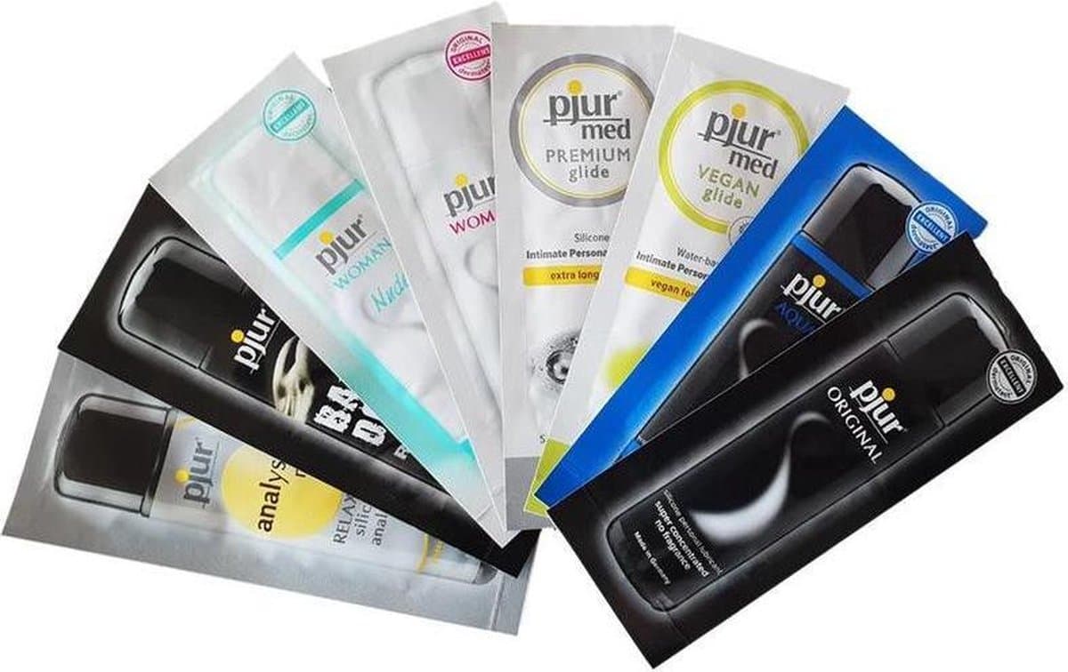 Pjur proefpakket met 8 verschillende sachets glijmiddel — afbeelding 1
