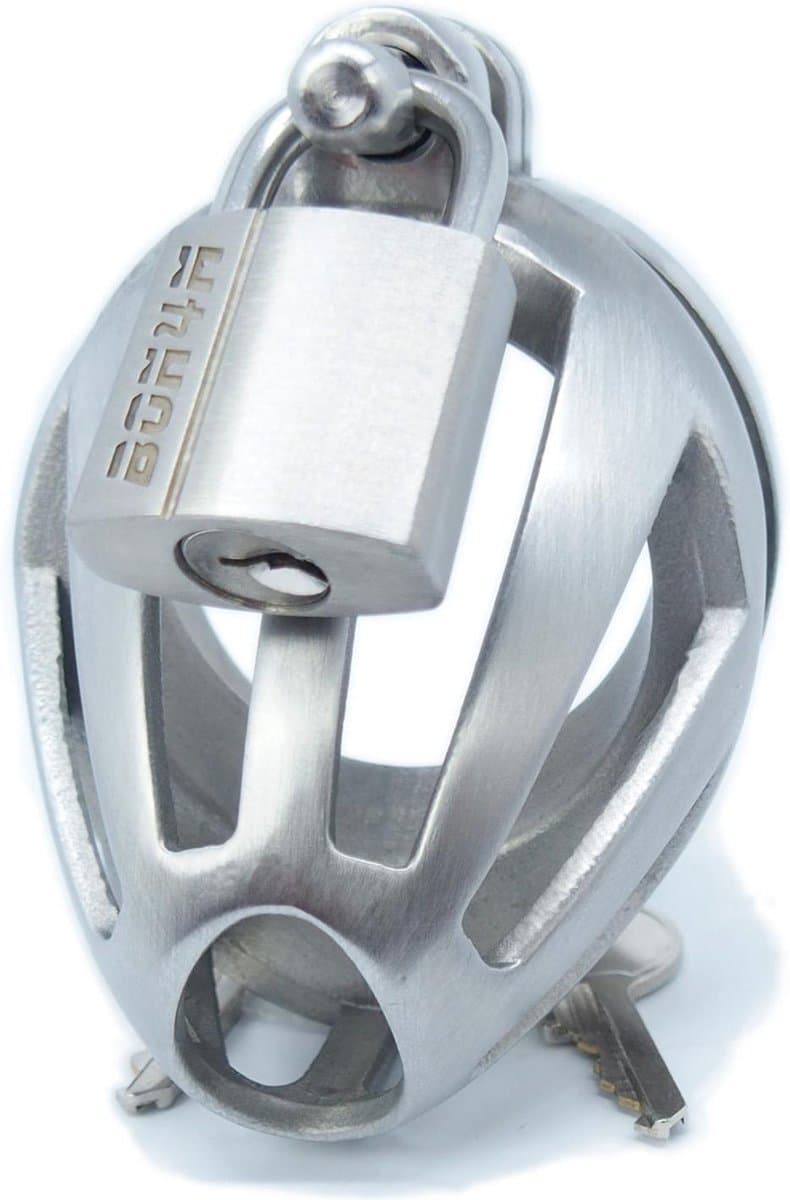 BON4Micro Erotiek BDSM Kuisheid Kuisheidskooien Hoge Kwaliteit zeer kleine Peniskooi Very Small Male Chastity Cage Stainless Steel — afbeelding 1