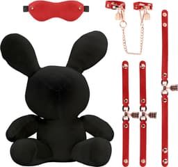 Konijnen Bondage - Velvet - Groot - Zwart — thumbnail 6