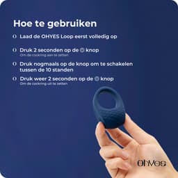 OHYES Cockring Vibrerend - Sex Toys voor Koppels - Vibrerende Cockring - Siliconen Penisring - Night Blue — thumbnail 3