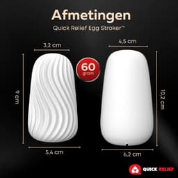 Quick Relief Egg Stroker™ - Masturbator ei - Pocket Pussy - Aftrek Eitje - Sex Toy voor Mannen - Wit — thumbnail 10
