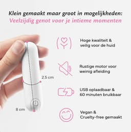 Fae® Vibrator voor Vrouwen - Clitoris Stimulator - Mini Bullet Vibrator - Sex Toys voor Vrouwen en koppels - Seksspeeltjes - Joy Series, Whisper White — thumbnail 3