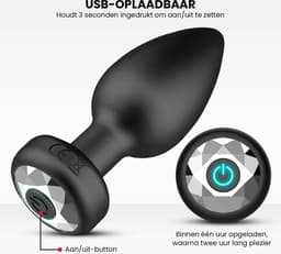 LoveVlijt - Vibrerende Buttplug met App - Wereldwijd Bereik - Sex Toys voor Koppels, Mannen en Vrouwen - Op Afstand te Besturen - Anaal Dildo - Waterdicht - Anaal Vibrator - Buttplug - Anale Speeltjes - Inclusief Bullet Vibrator - Intense Orgasmes — thumbnail 6