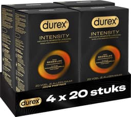 Durex Intensity Condooms - Nieuwste generatie ultradunne, latexvrije condooms voor mannen – Gedeelde lichaamswarmte - 4 x 20 stuks - Voordeelverpakking — thumbnail 1