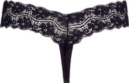 Cottelli Collection –  Rio String met Stimulerende Parels Open Kruis Ontwerp – Maat XL – Zwart — thumbnail 6