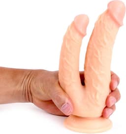 Kiotos COX Dildo voor dubbele penetratie 21 x 3.5 / 4.5 cm - beige — thumbnail 3