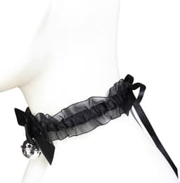 Banoch - Lace collar bell - halsband kant met zilveren bel - choker — thumbnail 11