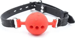 Banoch - ball gag siliconen medium - rood Ø 4,5 cm - bdsm — thumbnail 1