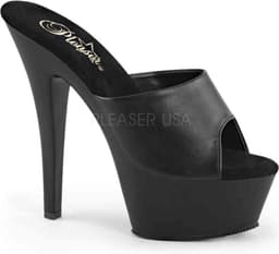 Pleaser - KISS201 Muiltjes - Paaldans schoenen - 40 Shoes - Zwart — thumbnail 1