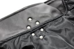 Banoch - Open Breast Straight Jacket Black - pu Leer dwangbuis bondage - Zwart — thumbnail 12