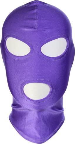 Banoch - Mask/3 hole Purple - Spandex Masker - BDSM - Paars — thumbnail 1