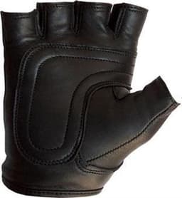 Mister B - Leren Handschoenen zonder Vingers - Zwart M — thumbnail 2
