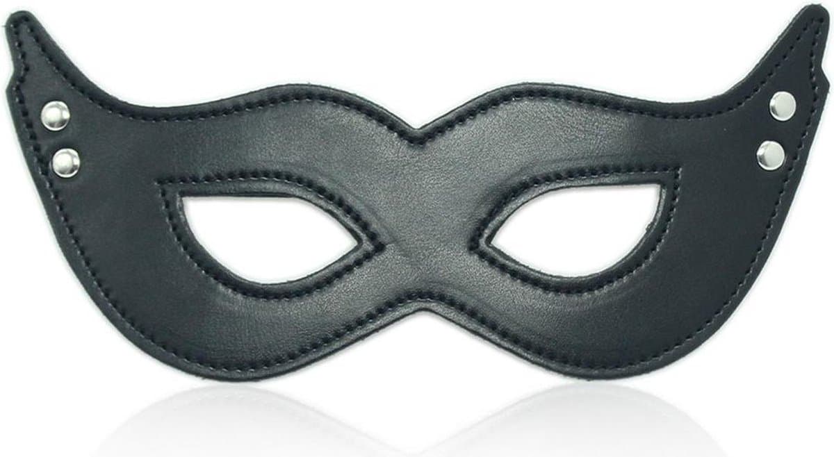 Banoch - mask villain black - masker van imitatieleer zwart — afbeelding 1
