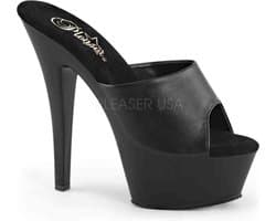Pleaser - KISS-201 Muiltjes - Paaldans schoenen - 36 Shoes - Zwart
