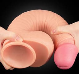 Lovetoy - Realistische XXL Dildo - 30.5 cm - Beige — thumbnail 6