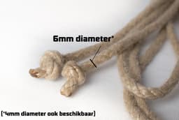 Shibari Touw set van 2 x 4 meter | 6mm dik | Synthetische hennep | Hempex / Spleitex | Hoogwaardig | Bondage — thumbnail 2