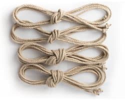 Shibari Touw starterset van 2 x 4 meter en 2 x 8 meter | 6mm dik | Synthetische hennep | Hempex / Spleitex | Hoogwaardig | Bondage