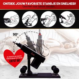 LoveVlijt - Seksmachine - Penetratie - Inclusief 2 Dildo's En Vele Extra's - Discreet - Penetratie - Neukmachine - Seks Fuck Machine - Clitoris Gspot Stimulator - Voor Mannen En Vrouwen - Talloze Standjes - Krachtige Erotische Seksmachine — thumbnail 2